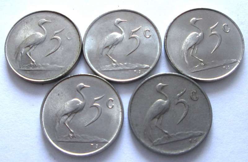 5 Cents South Africa 1965 - 1969