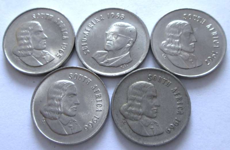 5 Cents South Africa 1965 - 1969