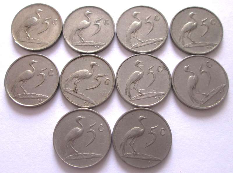 5 Cents South Africa 1970 - 1979