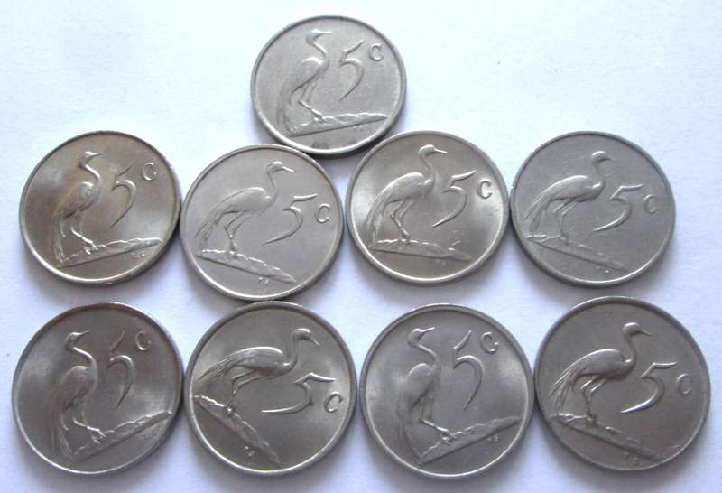 5 Cents South Africa 1980 - 1988