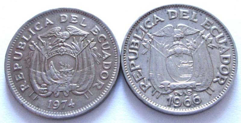 20 Centavos Ecuador 1966 + 1974