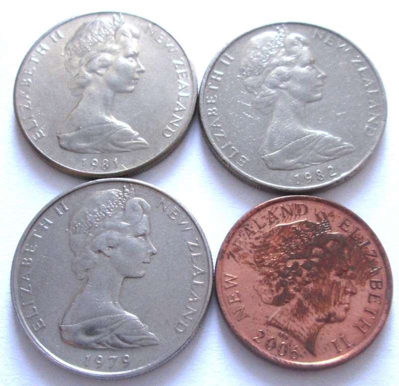 10 Cents New Zealand 1979 + 1981 + 1982 + 2006