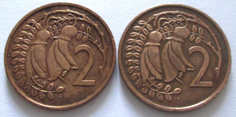 2 Cents New Zealand 1967 + 1975