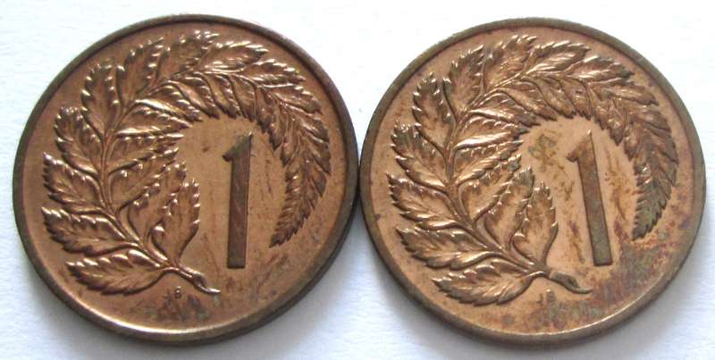 1 Cent New Zealand 1967 + 1975