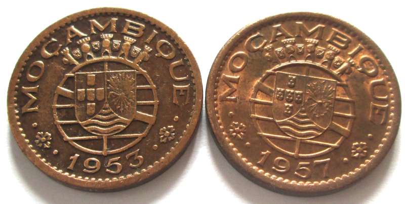 50 Centavos Mozambique 1953 + 1957