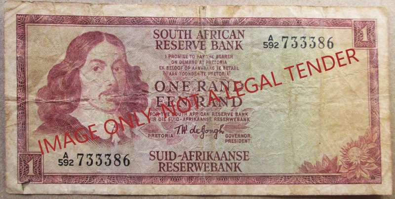 One Rand South Africa Serial Nr A592 733386