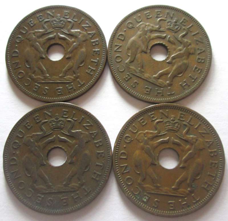 One Penny Rhodesia and Nyasaland 1955 - 1958