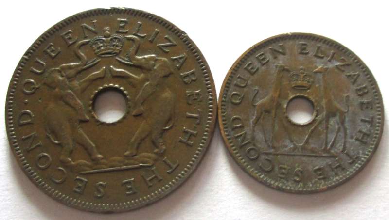 1957 Rhodesia and Nyasaland Half Penny + One Penny