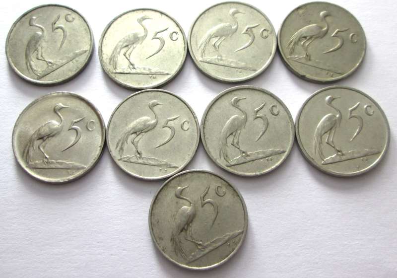 5 Cents South Africa 1980 - 1988