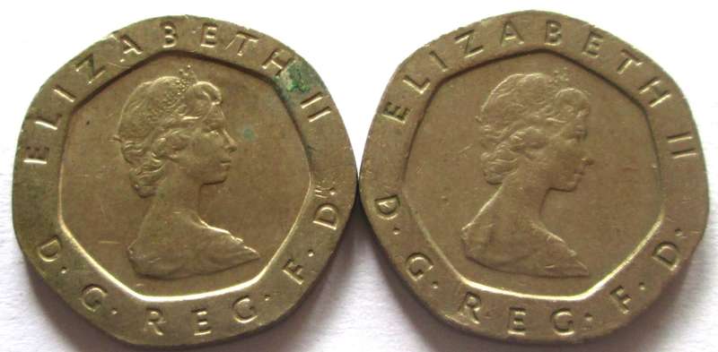 20 Pence Great Britain 1982 + 1984