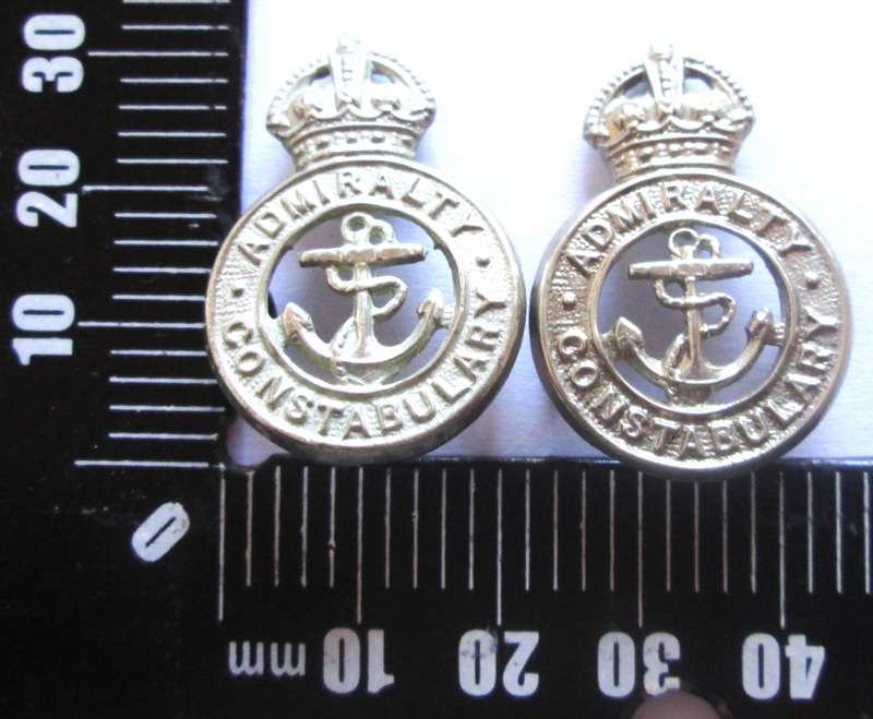 Admiralty Constabulary Collar Badge