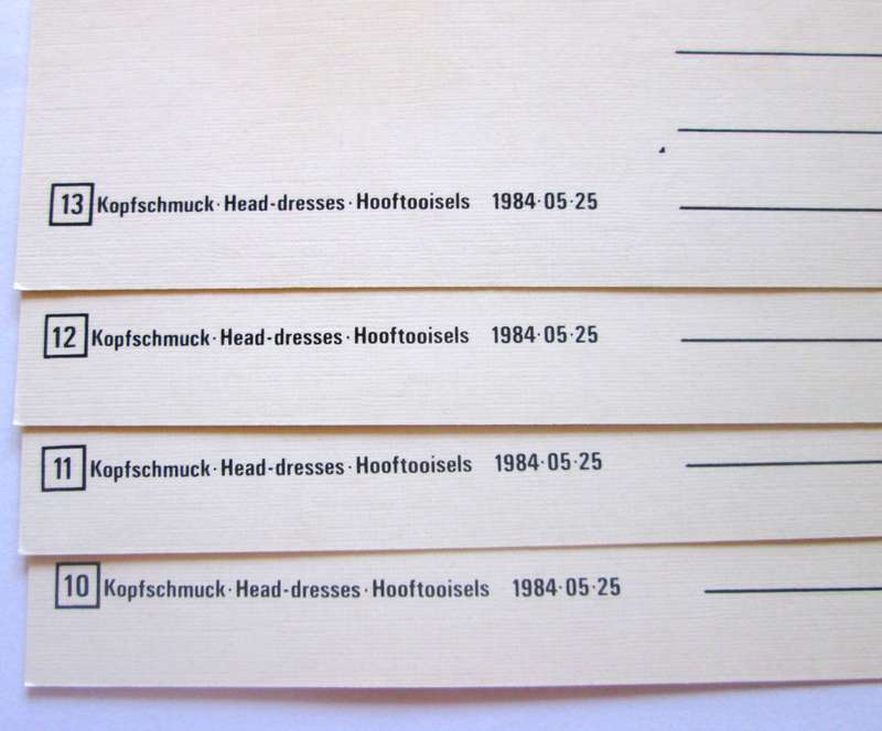 1984 Head Dresses Kopfschmuck Post Cards