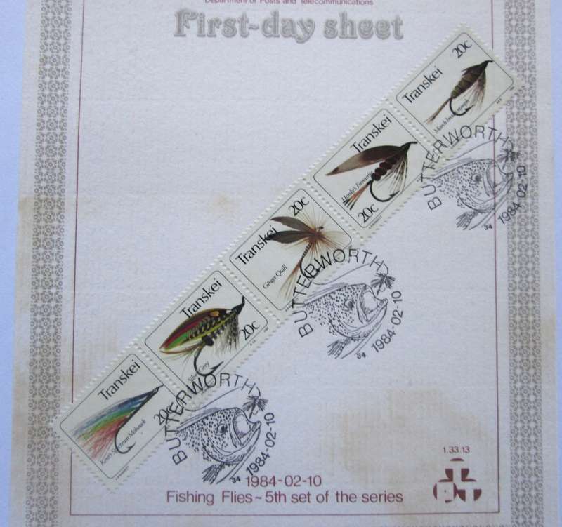 1984 Butterworth Transkei Fishing Flies First Day Sheet