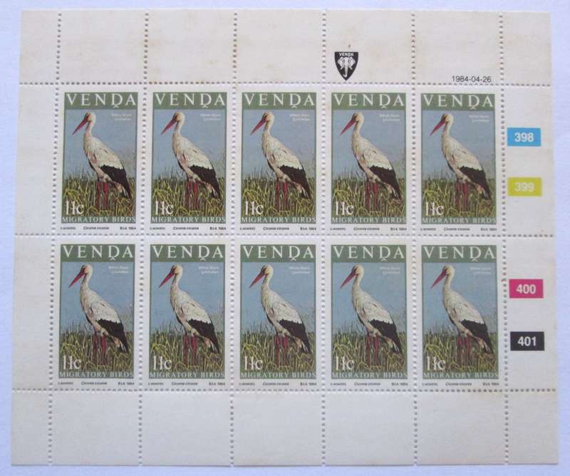 1984 Venda Stamps Migrating Birds