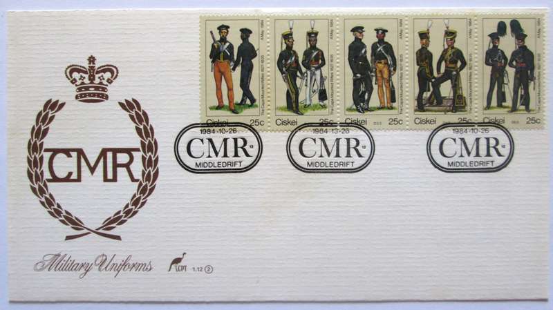 1984 Ciskei Middledrift Military Uniforms First Day Cover