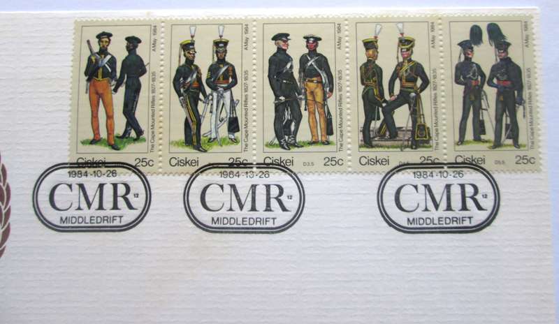 1984 Ciskei Middledrift Military Uniforms First Day Cover