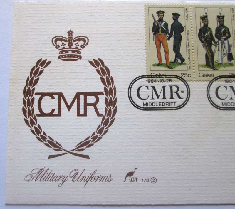 1984 Ciskei Middledrift Military Uniforms First Day Cover