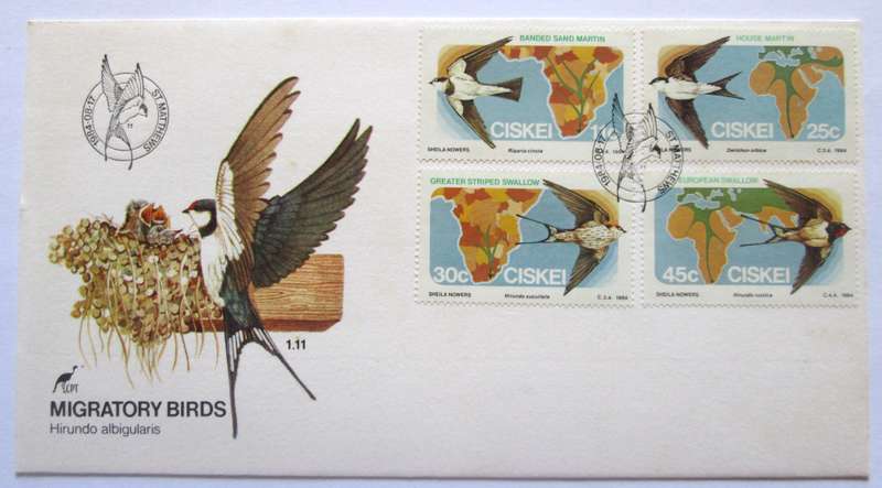 1984 Ciskei Migratory Birds First Day Cover