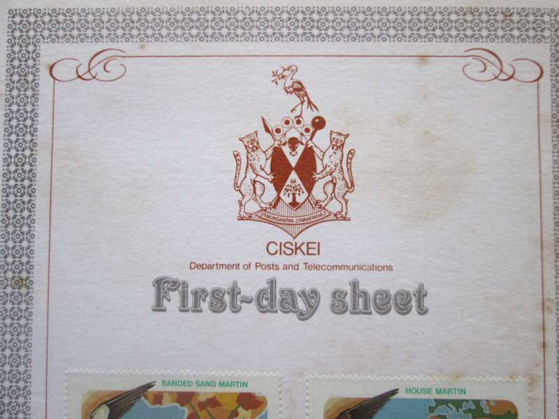 1984 Ciskei Mdantsane First Day Sheet