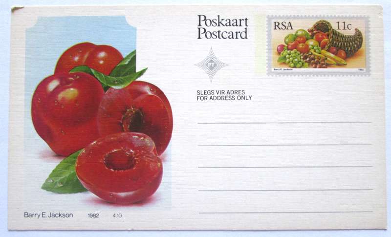 1982 Barry E  Jackson Fruit Post Cards