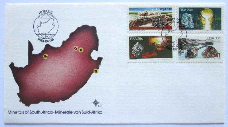 1984 Minerals of South Africa First Day Cover