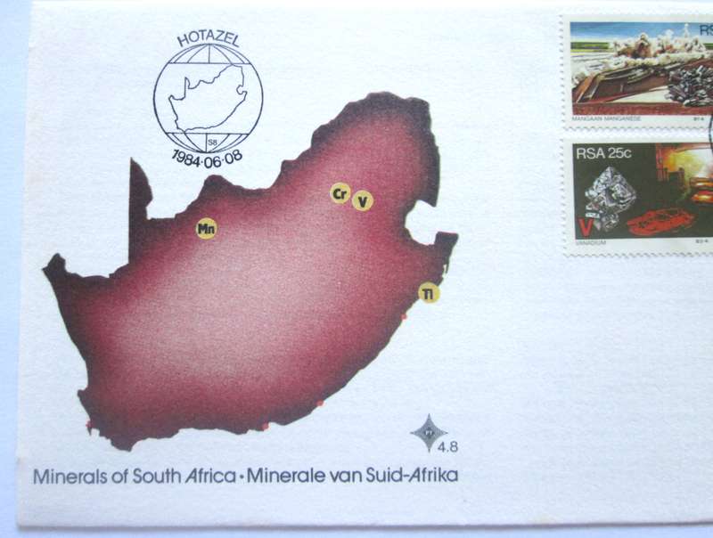 1984 Minerals of South Africa First Day Cover