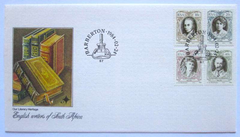 1984 Barberton English Writers of South Africa First Day Cover