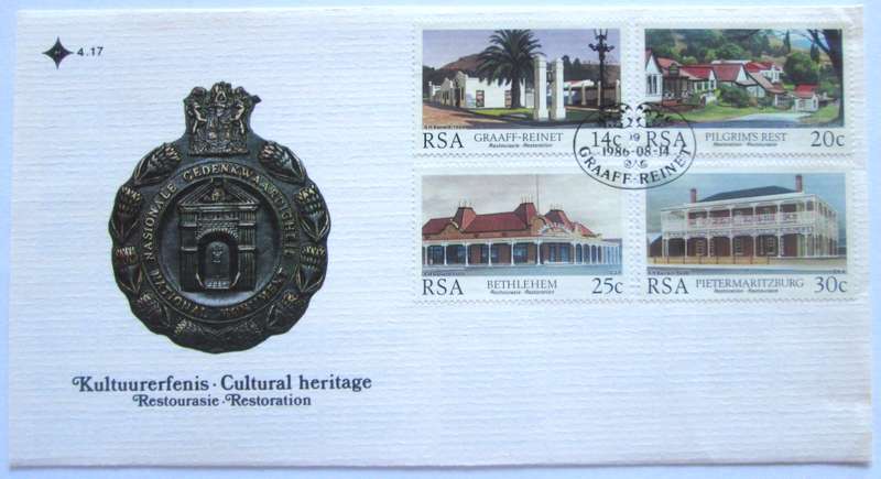 1986 Graaff Reinette Cultural Heritage First Day Cover