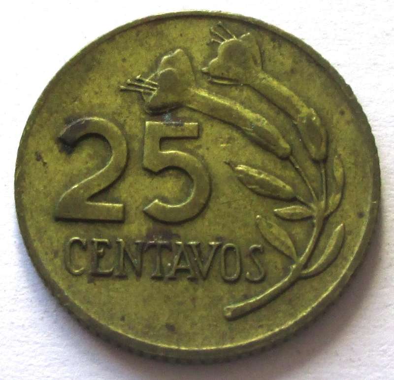 1967 Peru 25 Centavos