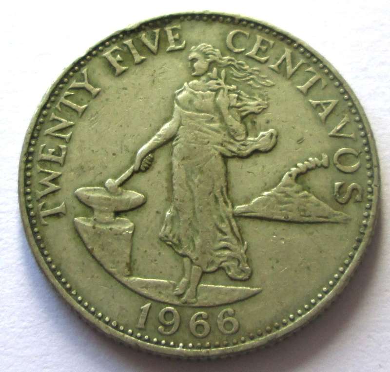 1966 Philippines 25 Centavos