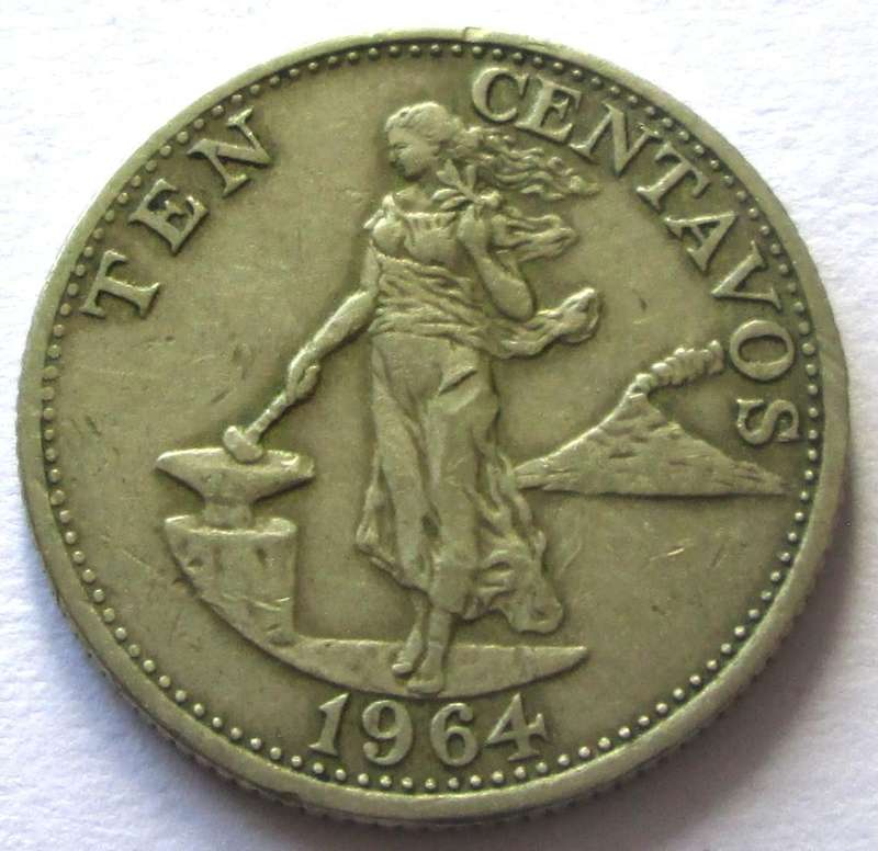 1964 Philippines 10 Centavos