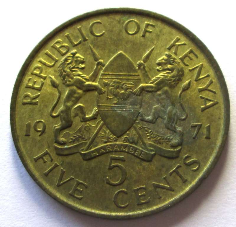 1971 Kenya 5 Cents