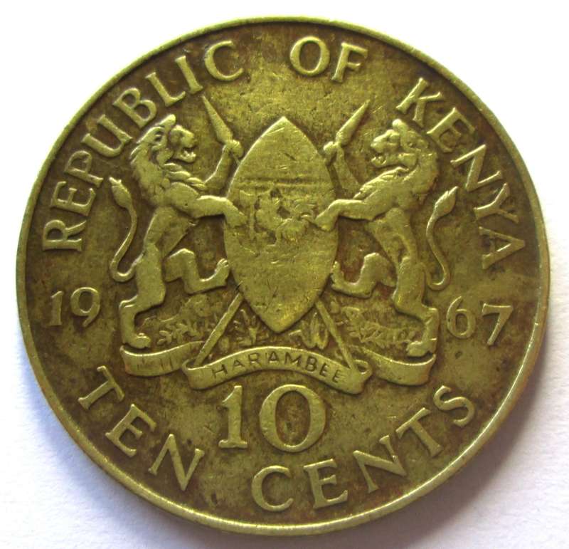 1967 Kenya 10 Cents