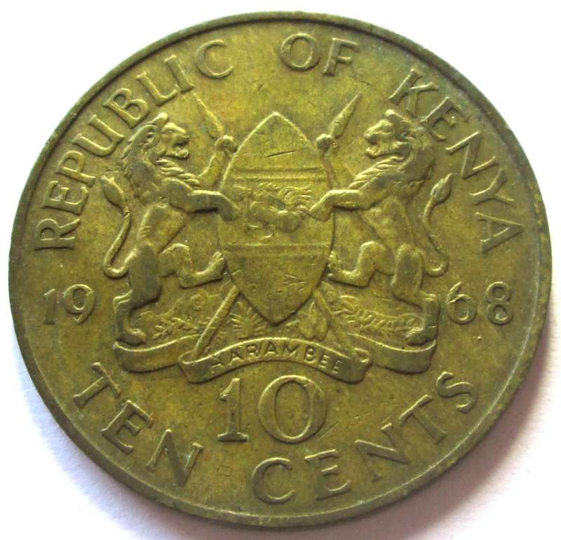 1968 Kenya 10 Cents