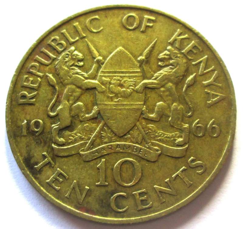 1966 Kenya 10 Cents