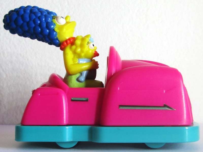 1996 The Simpsons Family in Bumper Car Matt Groening