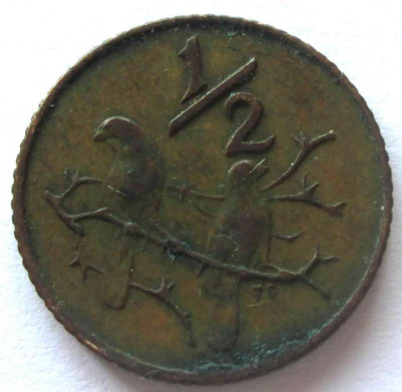 1970 Republic Of South Africa Half Cent