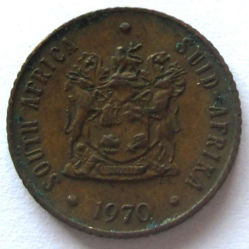 1970 Republic Of South Africa Half Cent