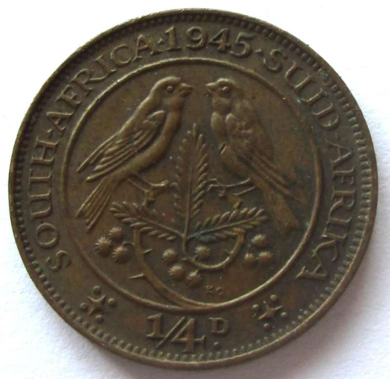 1945 Union of South Africa Quarter Penny