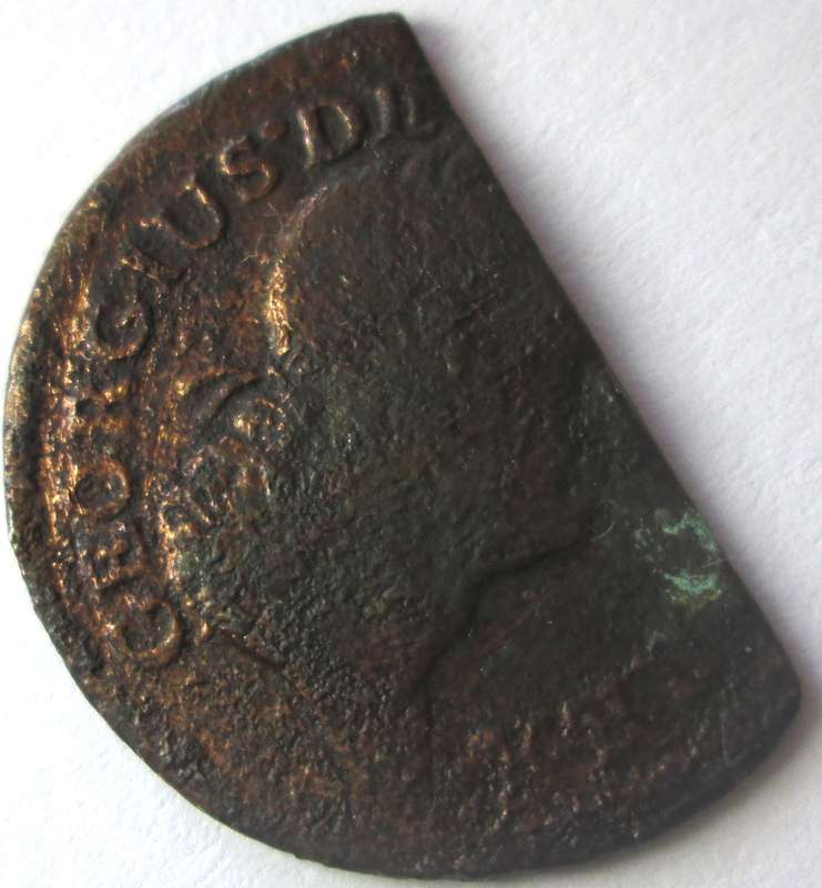 1724 Ancient Coin Half Penny Ireland