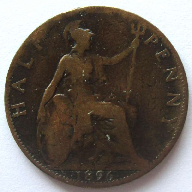 1896 Great Britain Half Penny
