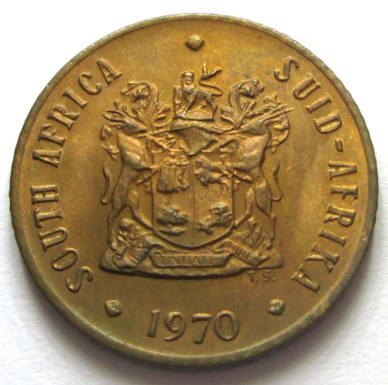 1970 Republic of South Africa Half Cent
