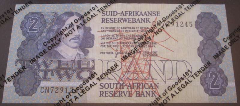 Two Rand Republic of South Africa Serial Nr CN7291245