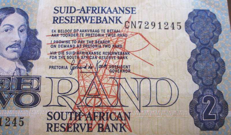 Two Rand Republic of South Africa Serial Nr CN7291245