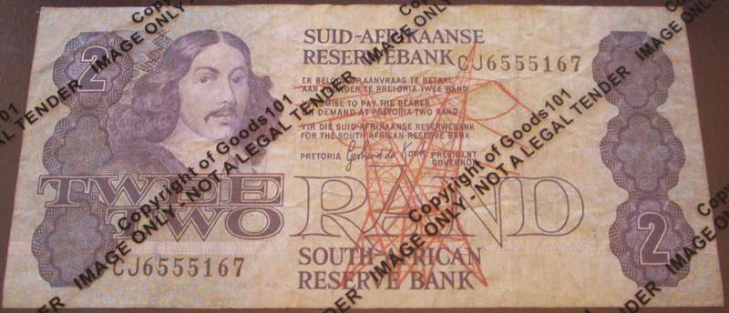 Two Rand Republic of South Africa Serial Nr CJ6555167