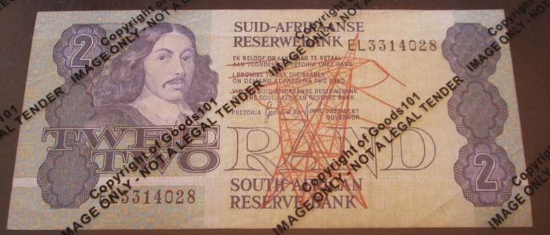 Two Rand Republic of South Africa Serial Nr EL3314028