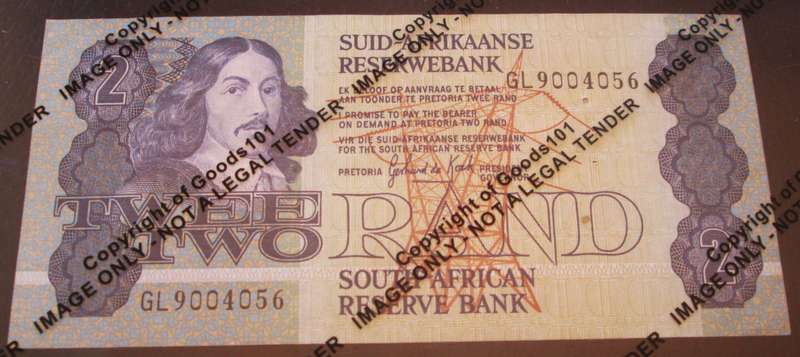Two Rand Republic of South Africa Serial Nr GL9004056