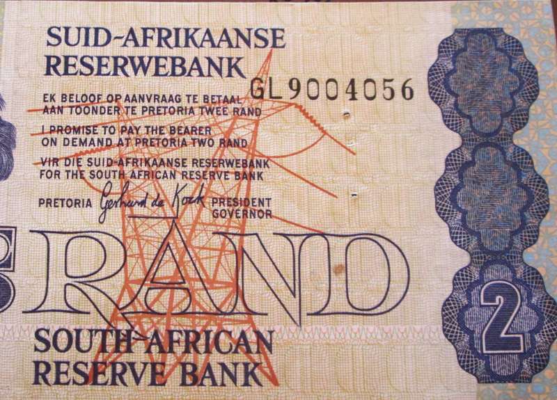 Two Rand Republic of South Africa Serial Nr GL9004056