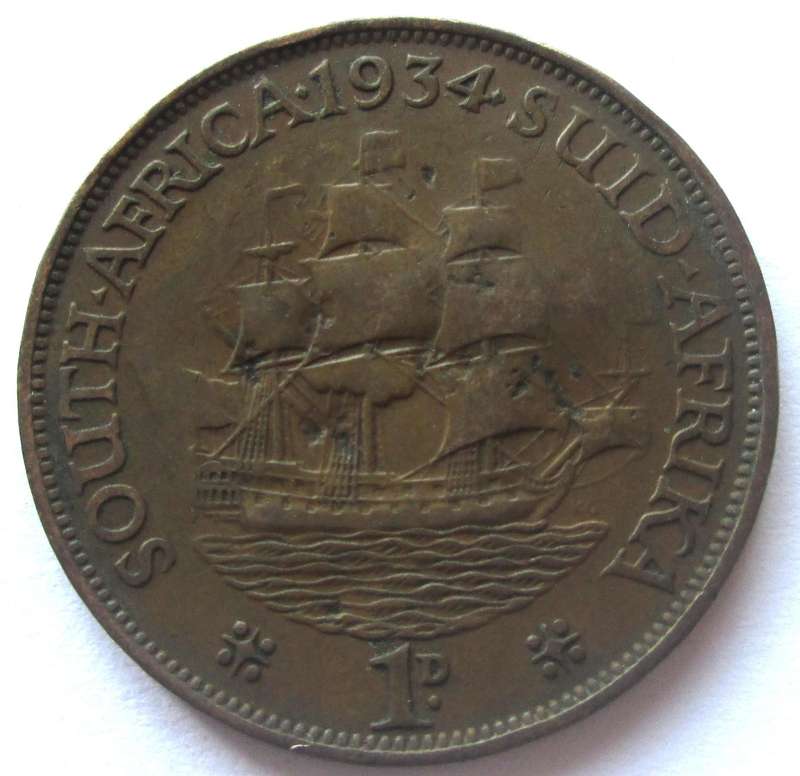 1934 Union Of South Africa Penny