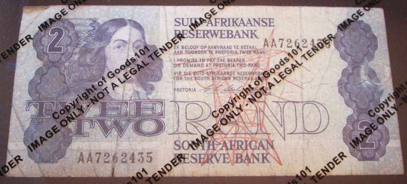 Two Rand Republic of South Africa Serial Nr AA7262435